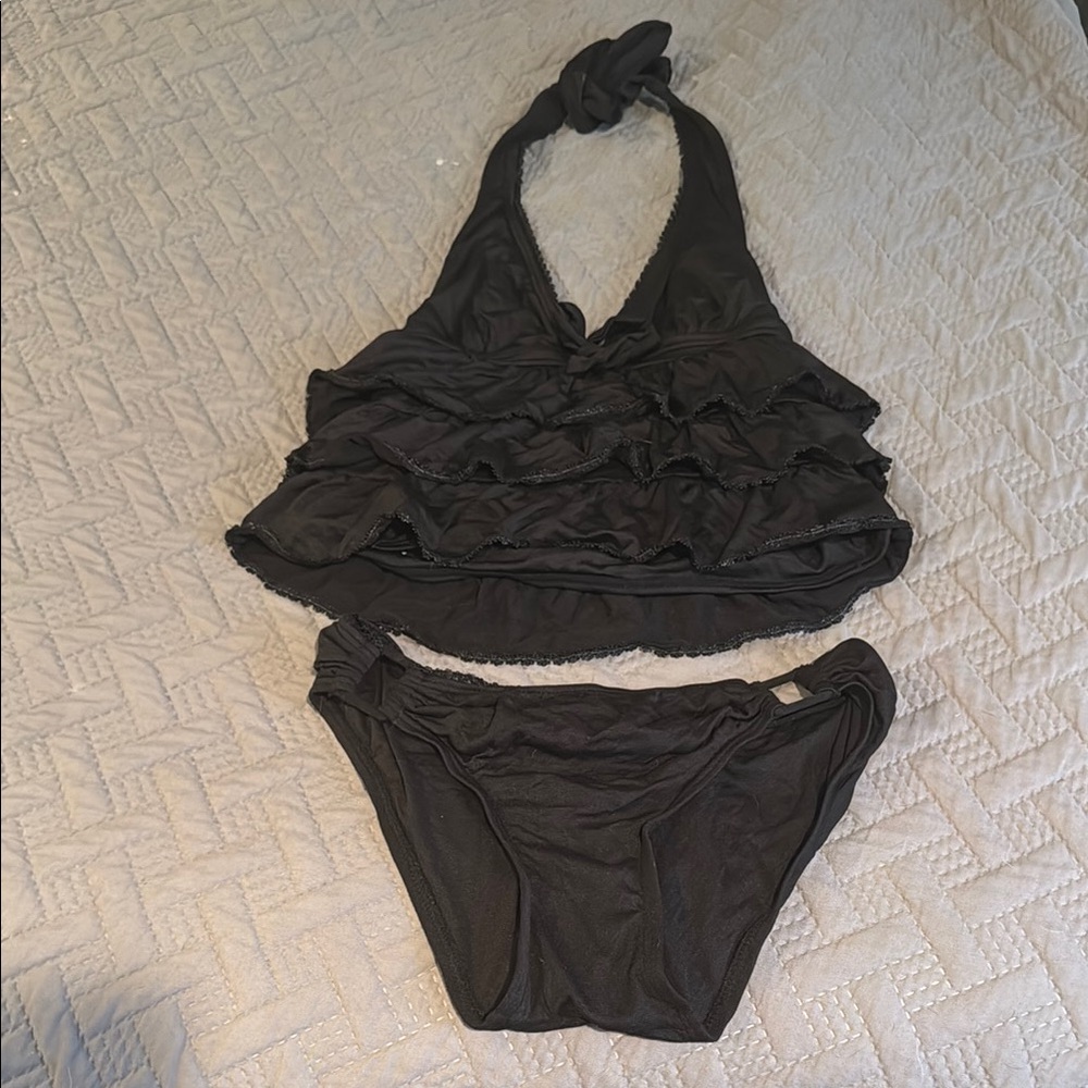 Juicy Couture Black Ruffled Bikini